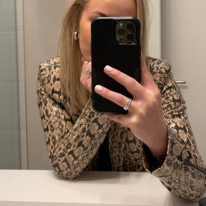 Danielle Bernstein Snakeskin Blazer